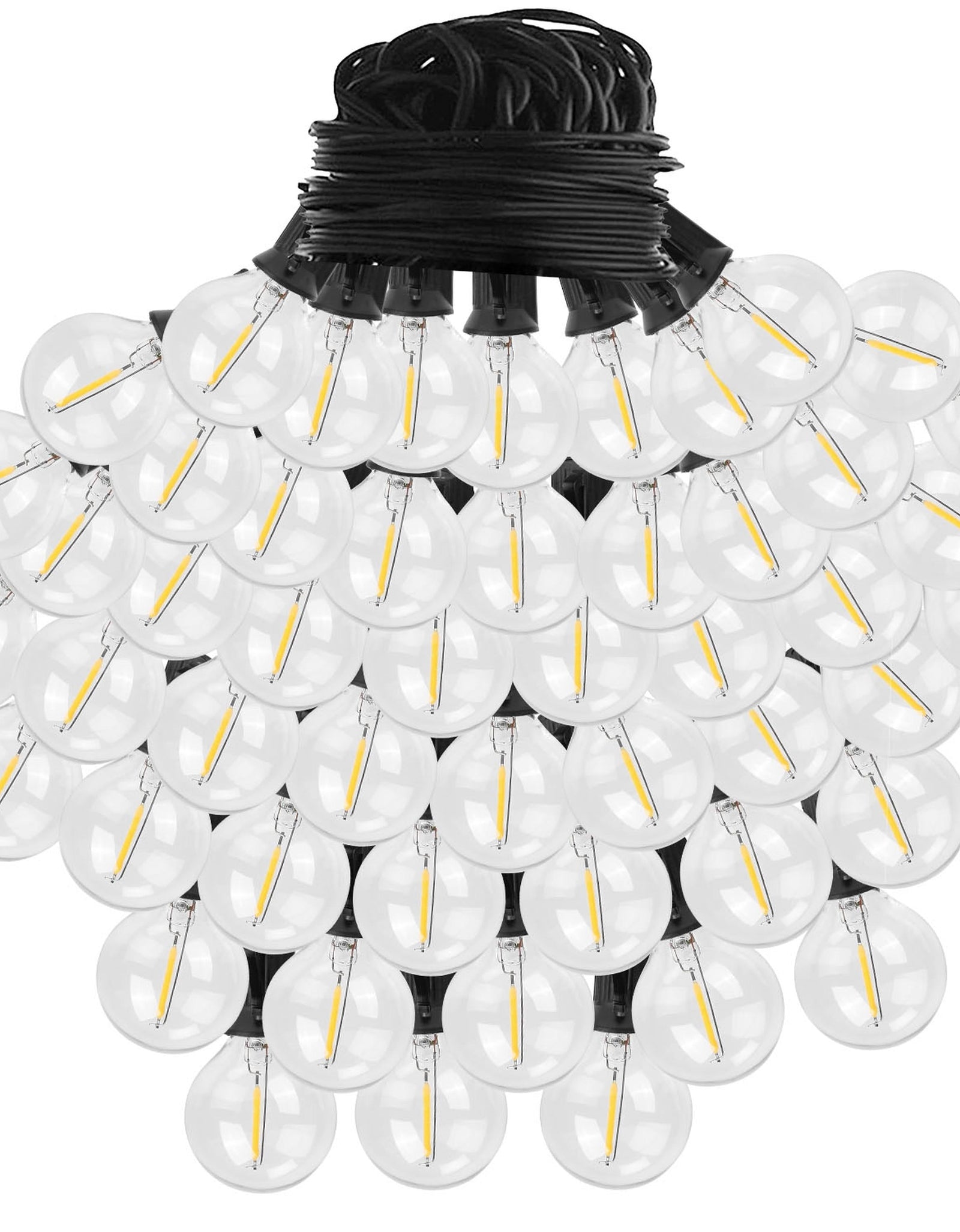 50FT Decorative Globe String Lights Outdoor Indoor 25Pcs Bulb Light Strings Fairy String Lamps for Garden Lawn Patio Cafe Party