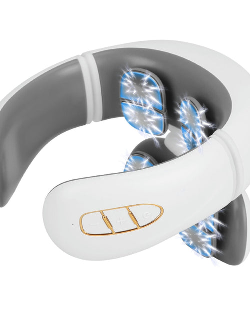 Load image into Gallery viewer, EMS Neck Massager, Heat, Cordless, 6 Modes, Remote Control
