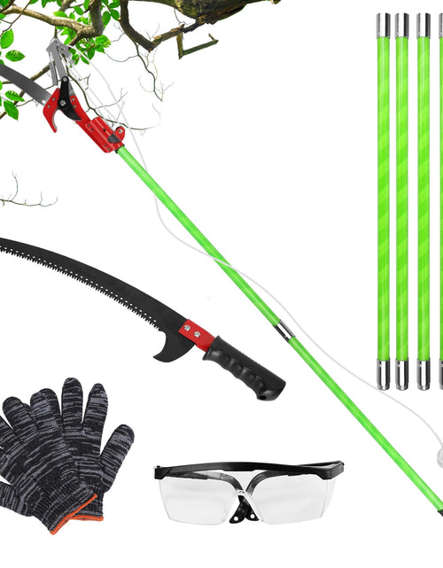 Load image into Gallery viewer, 2-in-1 Extra Long Manual Pole Saw, 8.23-28.25FT, Extendable, with Pruner &amp; Saw Blades
