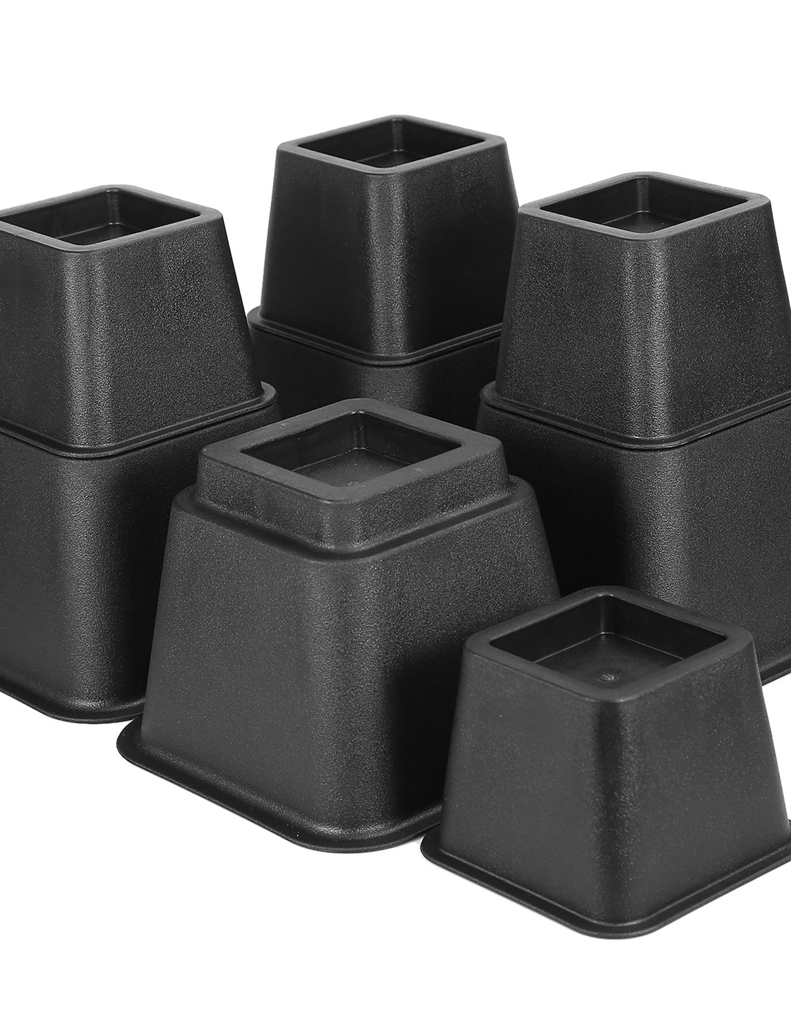 8Pcs Furniture Risers 500kg 1100lbs Capacity Bed Lifters Adjustable Couch Table Chair Risers