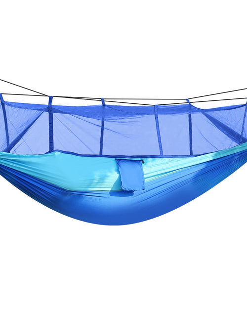 Load image into Gallery viewer, 600lbs Load 2 Persons Hammock w/Mosquito Net Outdoor Hiking Camping Hommock Portable Nylon Swing Hanging Bed w/ Strap Hook Carry Bag
