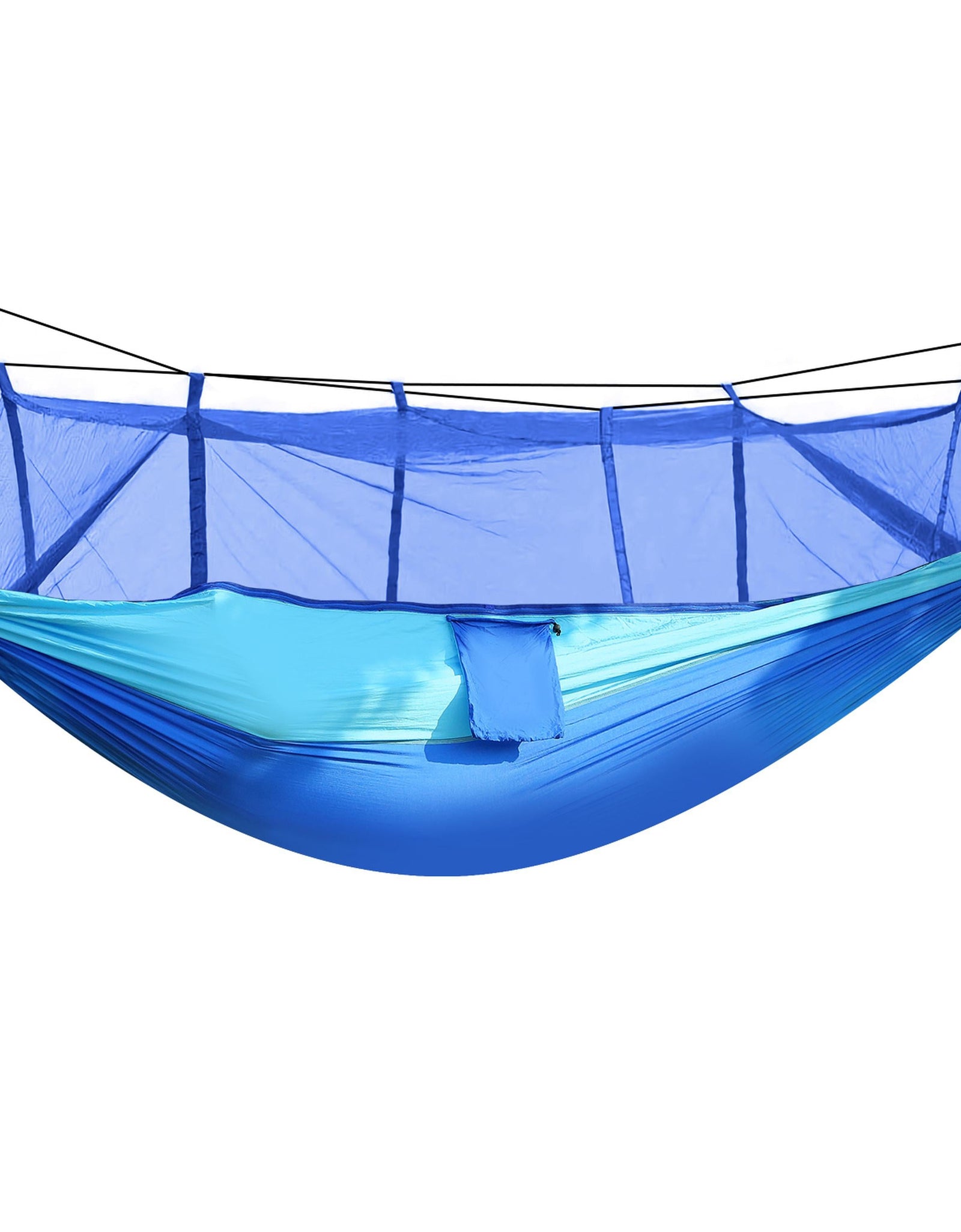 600lbs Load 2 Persons Hammock w/Mosquito Net Outdoor Hiking Camping Hommock Portable Nylon Swing Hanging Bed w/ Strap Hook Carry Bag