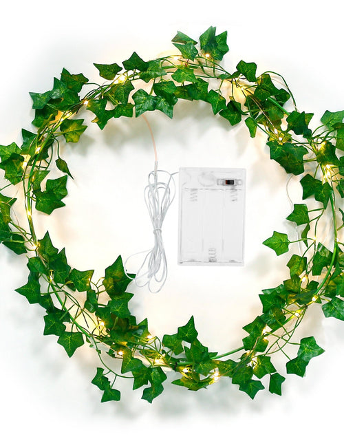 Load image into Gallery viewer, Artificial Ivy Battery Powered String Lights 360Pcs Leaves 100Pcs LED Beads Fake Leaf Fairy Lamps DIY Decorative Night Light For Wedding Kitchen Wall
