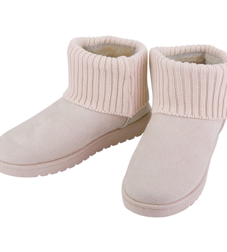 Women�s Mid-Calf Snow Boots, Suede, Plush Lining, Anti-Slip, Knitting Design