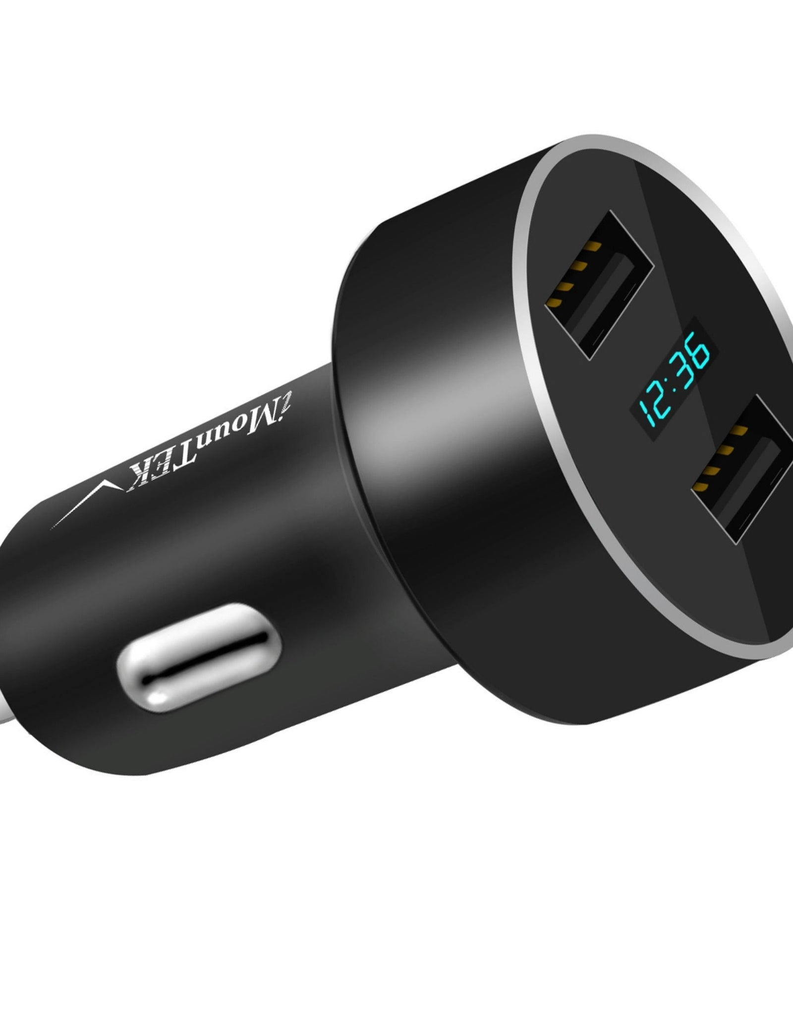 15W/3.1A Dual USB Car Charger Adapter - Fast Aluminum Alloy Charging for iPhone XR XS & Tablet PC