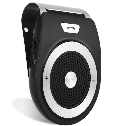 Wireless Car Speakerphone, V4.1, Hands-Free Calling, Music Player, Sun Visor