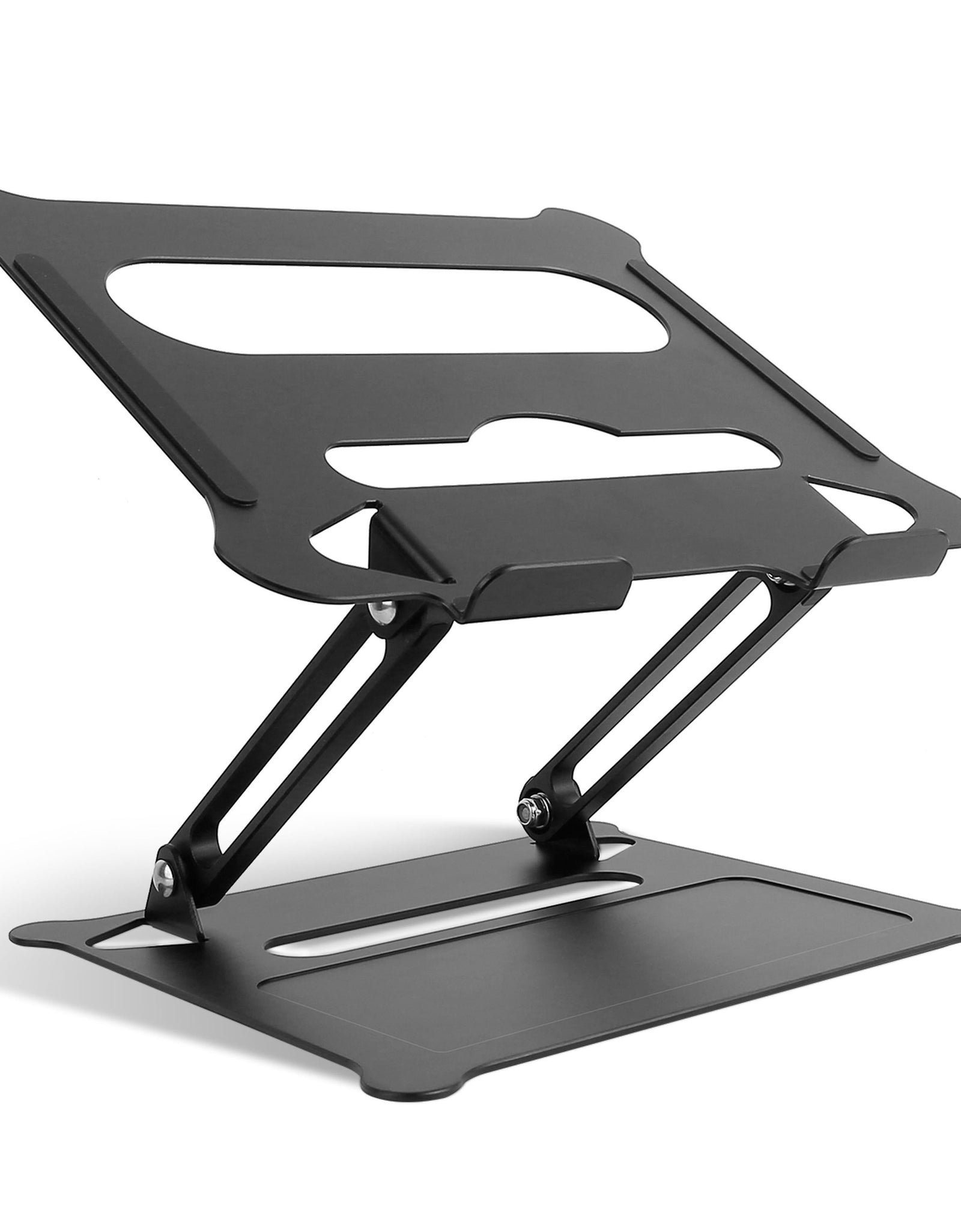 Laptop Stand Aluminum Angle Adjustable Ergonomic Computer Holder Riser Heat Vent Notebook Elevator For 10in-17in MacBook Pro 13 / 15