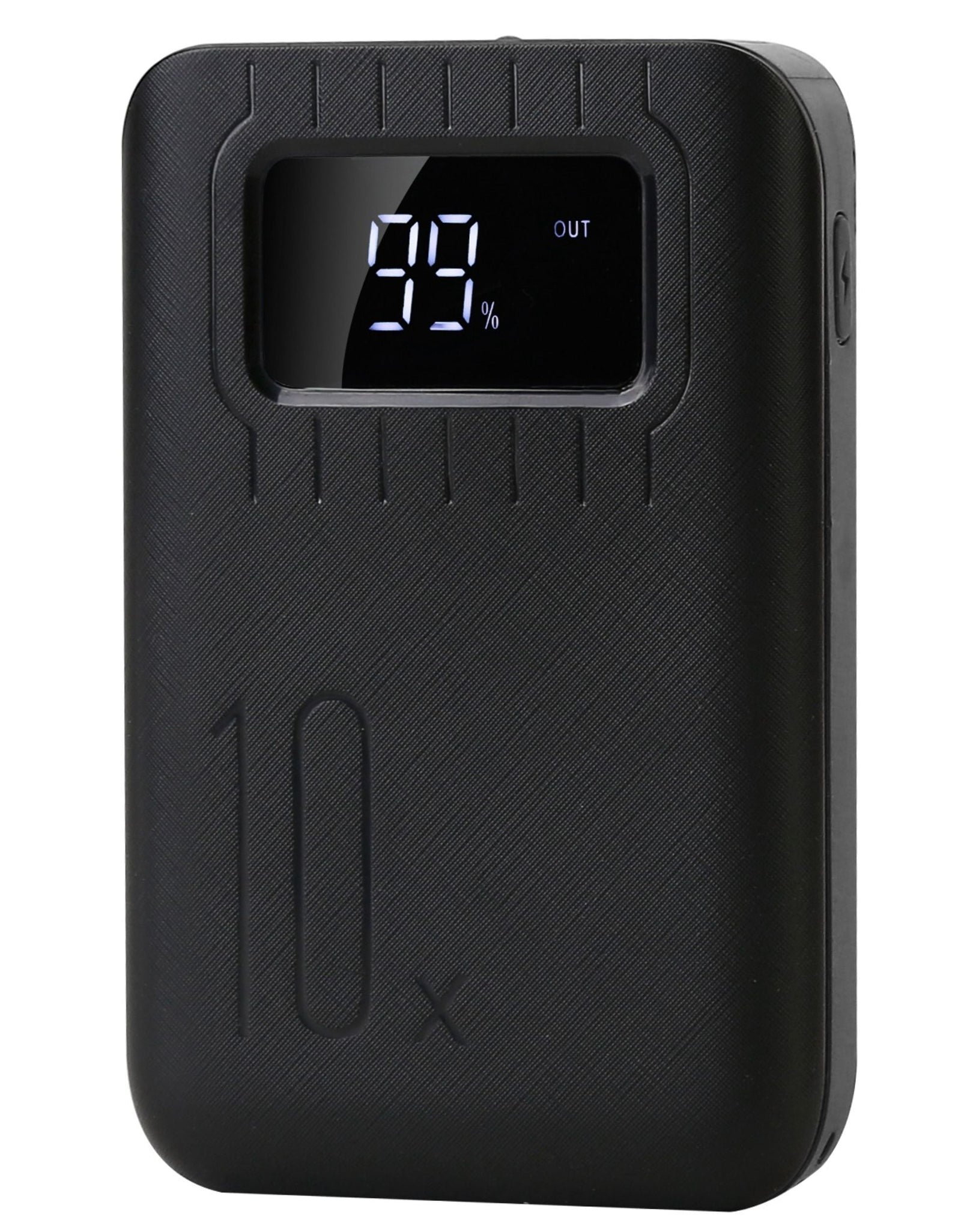 10,000mAh Power Bank Charger with Dual USB Ports, LCD Display & Flashlight