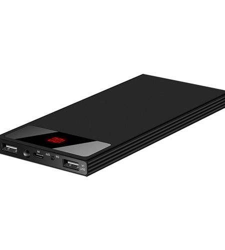20K mAh Power Bank - Ultra-thin, Dual USB Ports, Flashlight, Battery Display