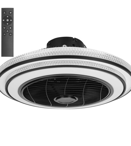20.5in Ceiling Fan w/Light, 30W LED, 3-Fan Speed, Remote Control & Timer APP - Round Pendant Fan Lamp
