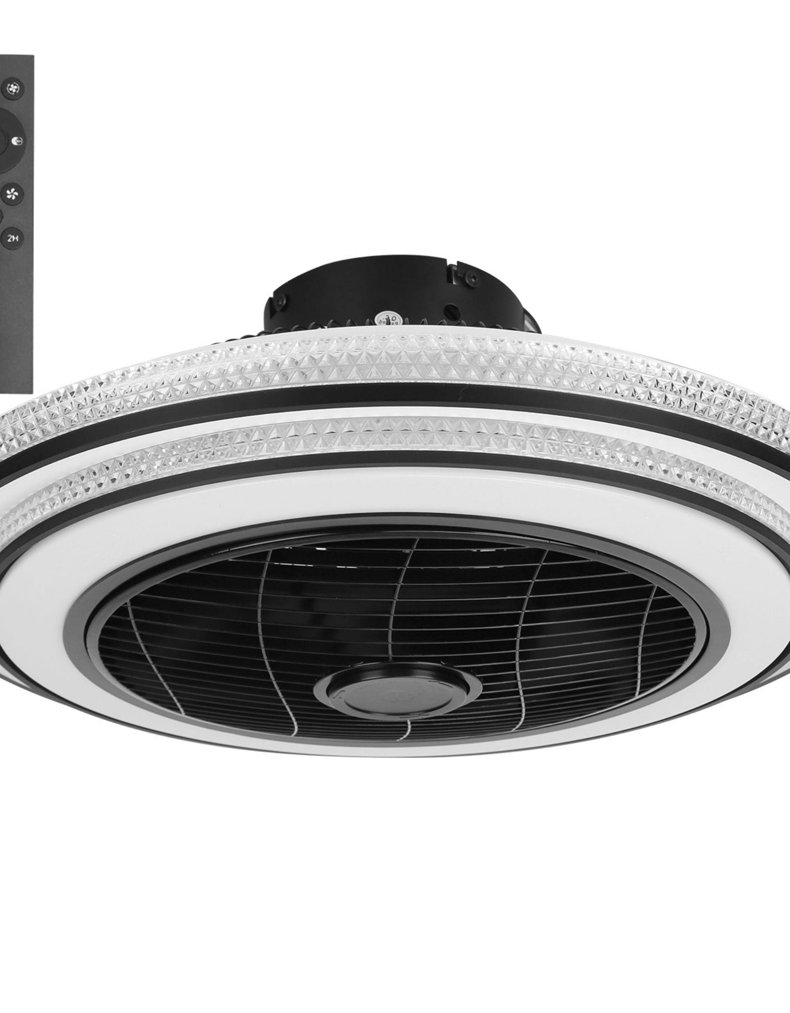 20.5in Ceiling Fan w/Light, 30W LED, 3-Fan Speed, Remote Control & Timer APP - Round Pendant Fan Lamp