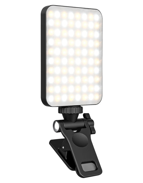 Load image into Gallery viewer, Rechargeable Selfie Light Fill Light 2000mAh Portable Clip On Light with 3 Light Modes 10 Brightness Levels for Phone Laptop Live Stream Make up Photo
