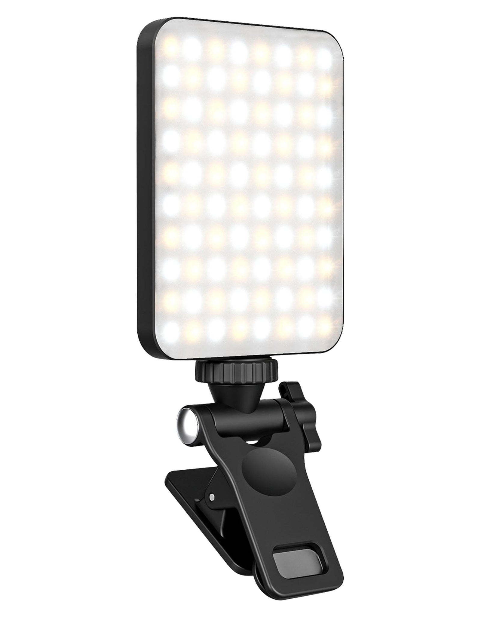 Rechargeable Selfie Light Fill Light 2000mAh Portable Clip On Light with 3 Light Modes 10 Brightness Levels for Phone Laptop Live Stream Make up Photo
