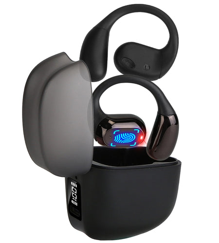 Wireless V5.4 Open Ear Earbuds LED Case IPX5 300Hr Touch Control
