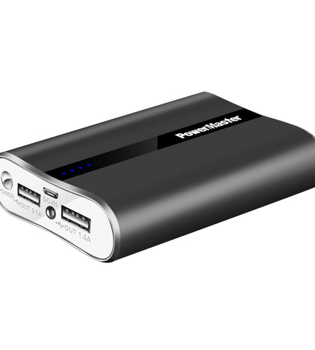 Ultra-Compact PowerMaster 12000mAh Charger - Dual USB Ports, Fast Charging - Ideal for IOS Phone - 3.1A Output