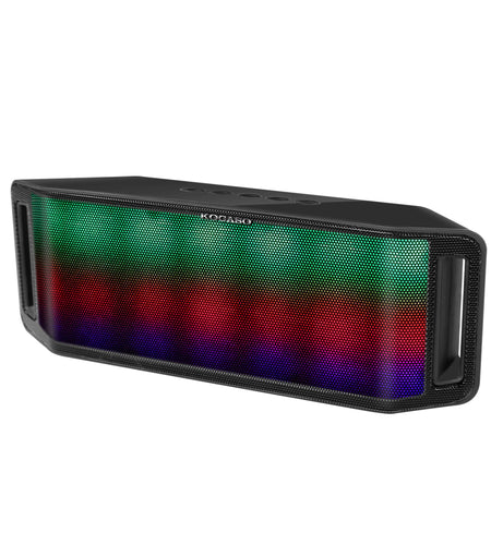 LED Wireless Speaker - Multicolor, Hands-free, FM Radio, USB, MMC, Aux In - for Party, Camping, Travel