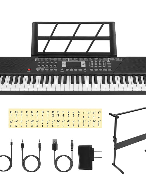 Load image into Gallery viewer, 61-Key Digital Keyboard, Electric Piano, Mic, Stand, Ages 3-12
