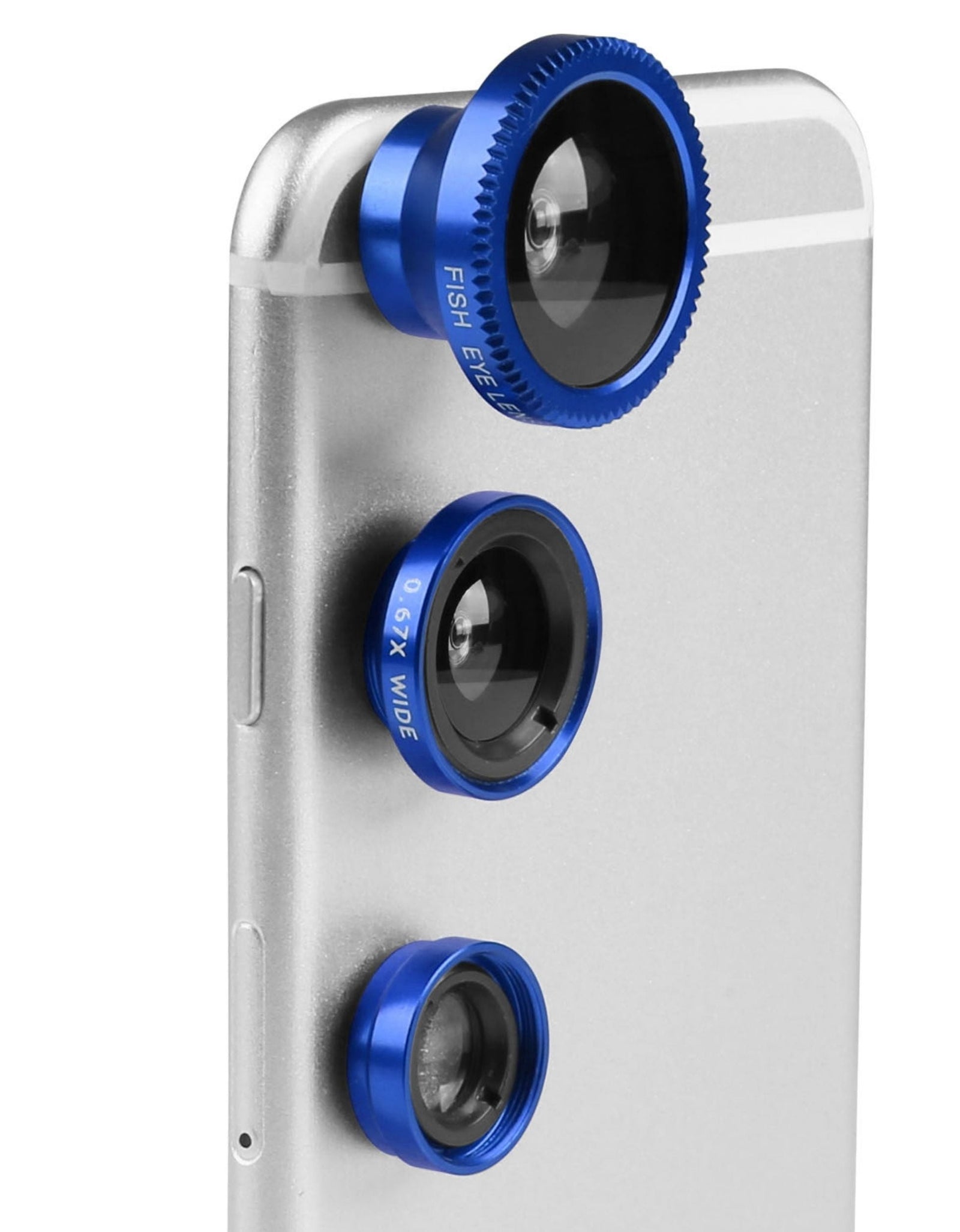 Lens Kit: 180� Fisheye, 0.67x Wide Angle, 10X Macro for iPhone X/8/7, Samsung S10/S9