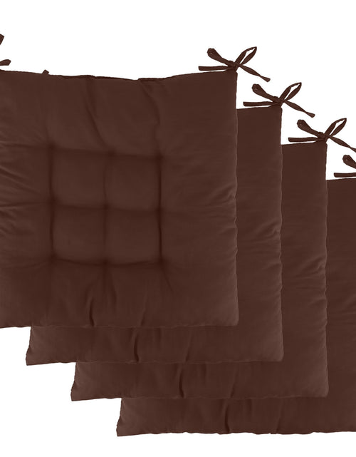 Load image into Gallery viewer, 4Pcs Chair Cushion Pads Pillow 15.75x15.75x2.37in Soft Tie On Square Sitting Mats For Home Office Car Sitting Travel
