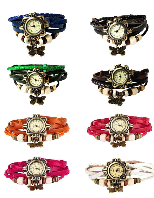 Load image into Gallery viewer, Vintage Women\'s Watch Bohemian Handmade Leather Watch Quartz Wrist Watch Fashion
