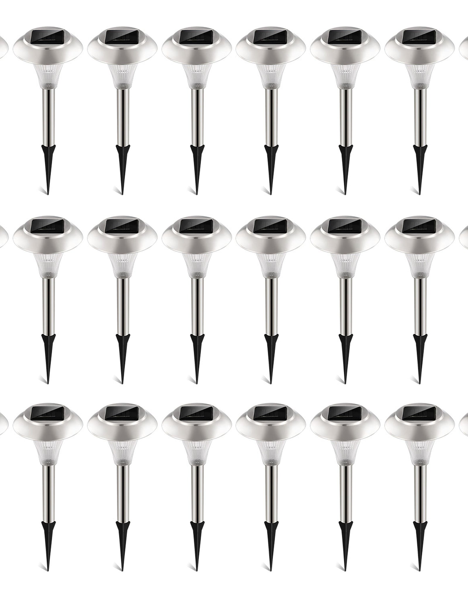 24Packs Solar Garden Lights Outdoor IP44 Waterproof Solar Pathway Lights Color Changing Landscape Lamps 10Hrs Lawn Lighting for Yard Driveway Walkway