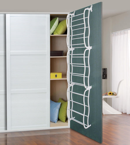 36 Pairs Over-The-Door Shoe Rack 12 Layers Wall Hanging Closet Shoe Organizer Storage Stand