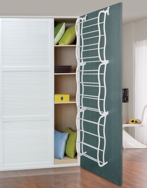 Load image into Gallery viewer, 36 Pairs Over-The-Door Shoe Rack 12 Layers Wall Hanging Closet Shoe Organizer Storage Stand
