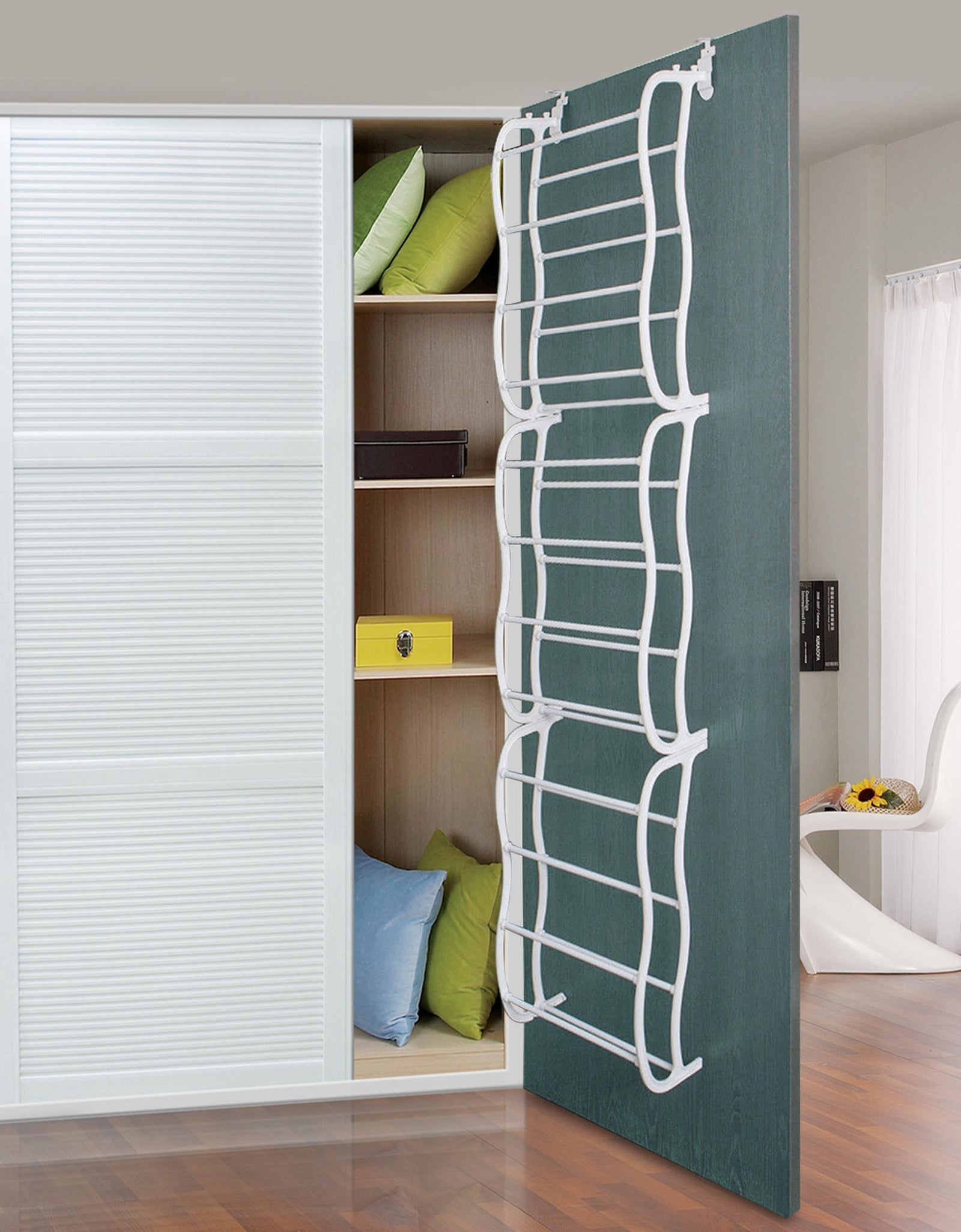 36 Pairs Over-The-Door Shoe Rack 12 Layers Wall Hanging Closet Shoe Organizer Storage Stand