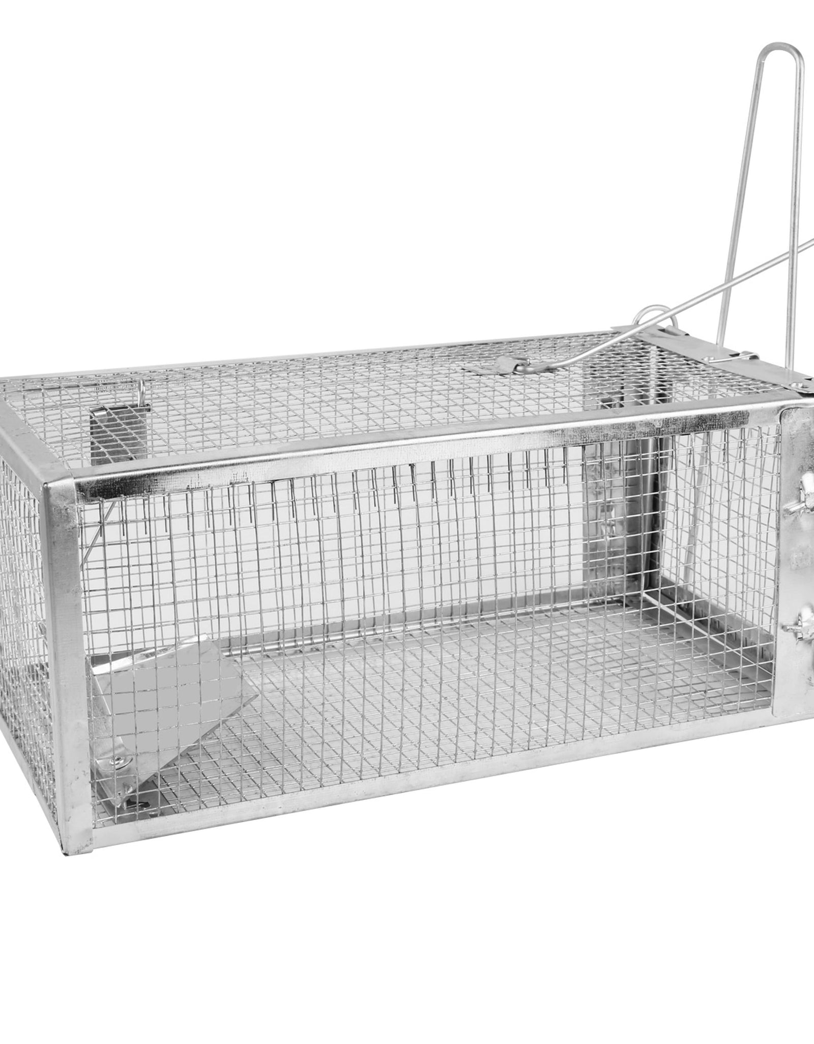 Rat Trap Cage Humane Live Rodent Trap Cage Galvanized Iron Mice Mouse Control Bait Catch with Detachable U Shaped Rod