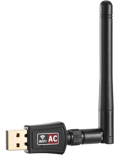 Load image into Gallery viewer, USB WiFi Adapter AC600Mbps 5G/2.4G Dual Band 802.11ac Wireless Network Adapter w/ 2dBi External Antennas For PC Desktop Laptop
