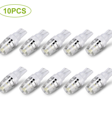 10PCS T10 LED Bulbs 194 LED Lights 12V 1W 5730 Xenon White Wedge Base LED Replacement Bulbs for License Plate Parking Position Interior Lights