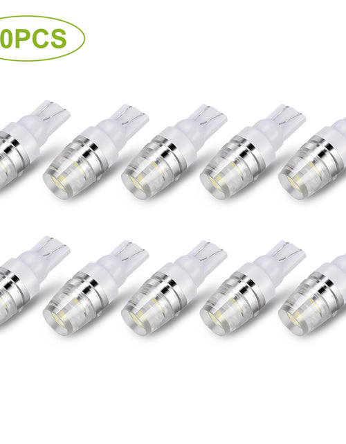Load image into Gallery viewer, 10PCS T10 LED Bulbs 194 LED Lights 12V 1W 5730 Xenon White Wedge Base LED Replacement Bulbs for License Plate Parking Position Interior Lights
