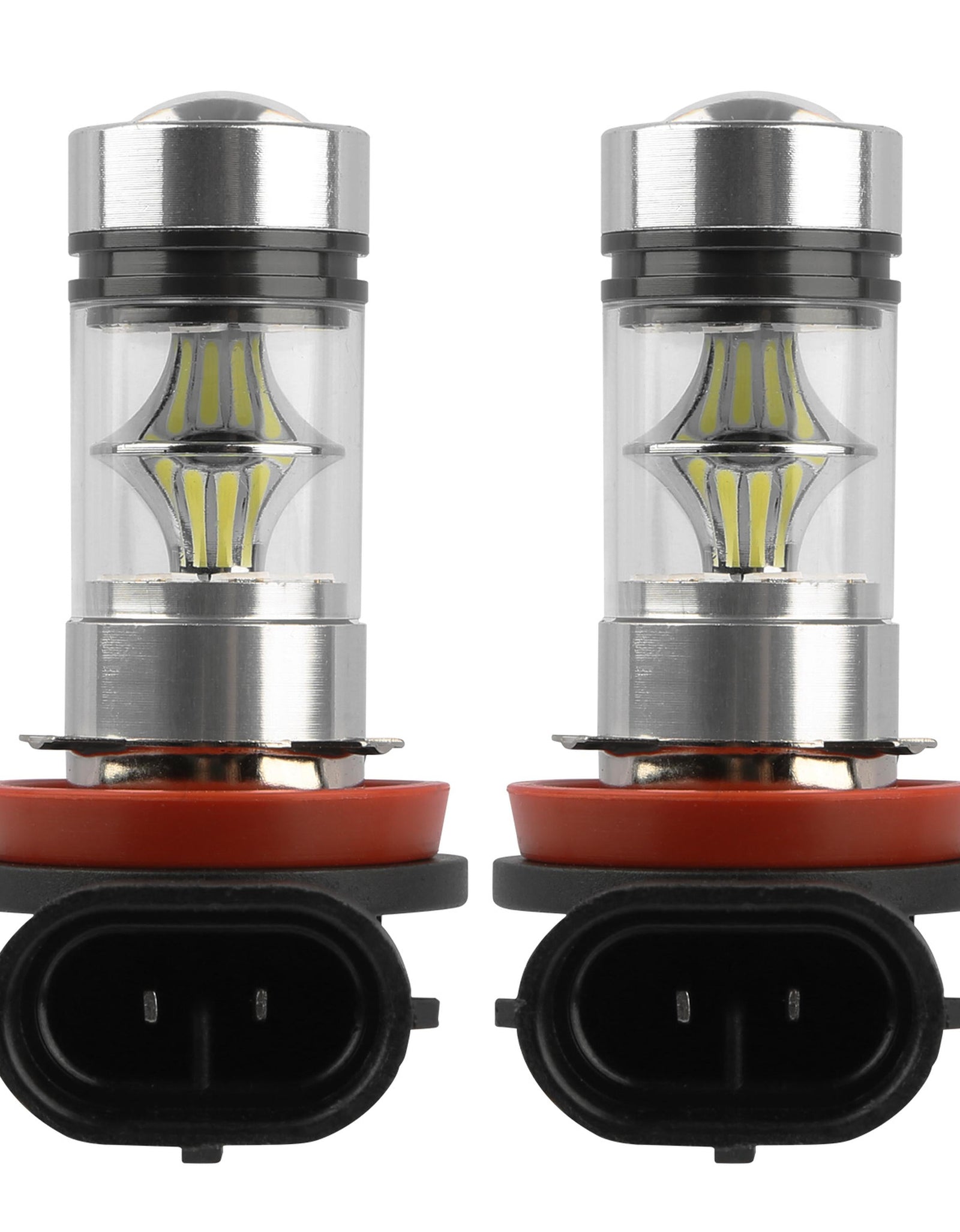 2PCS 1000lm 100W H8/H9/H11 LED Fog DRL Light Bulb IP65 Water-Resistant 360� Beam Angle 6000K White