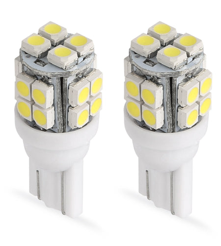 10Pcs 12V T10 LED Light Bulb Wedge Base Interior Dome Map LED Lights License Plate Trunk Side Positioning Lights 6000K White