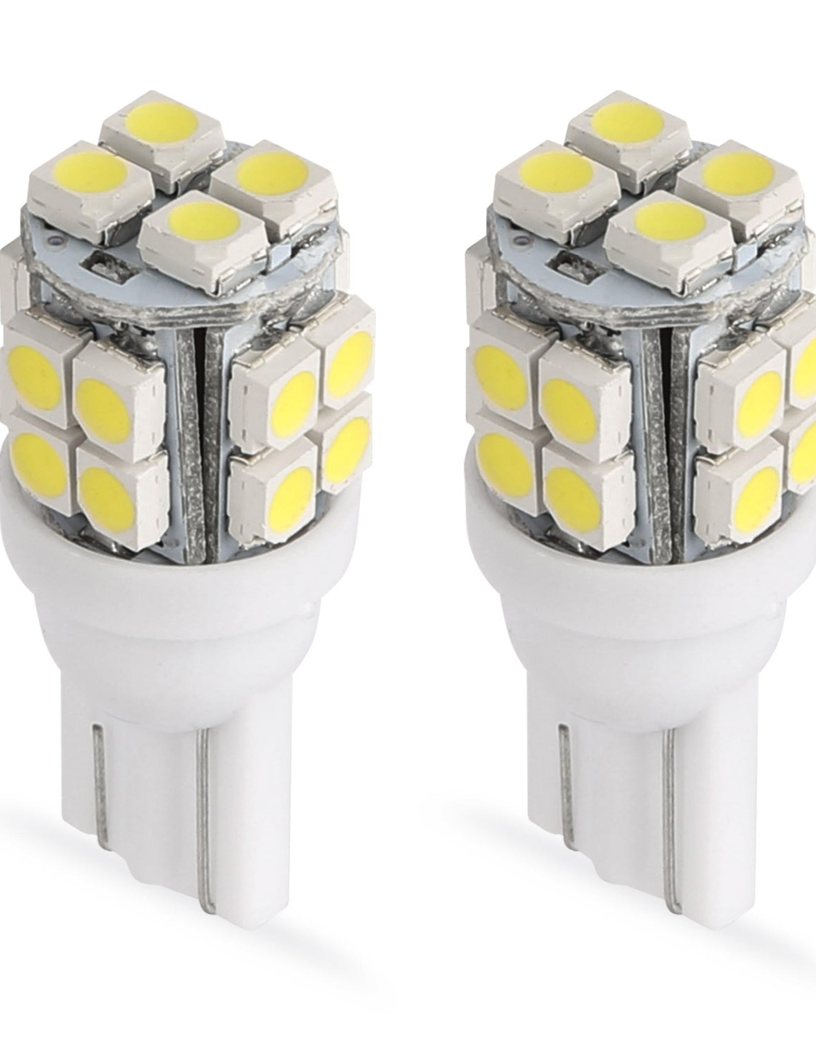 10Pcs 12V T10 LED Light Bulb Wedge Base Interior Dome Map LED Lights License Plate Trunk Side Positioning Lights 6000K White