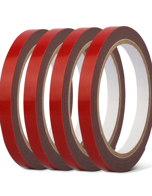 Load image into Gallery viewer, 4 Rolls Car Double Sided Tapes Heavy Duty Double Sided Foam Tapes Strong Mounting Adhesive Tapes For Cars Truck Automotive 9.8FT/Roll
