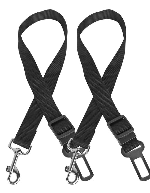 Load image into Gallery viewer, 2Pcs Pet Dog Seat Belt Leash Adjustable Pet Dog Cat Safety Leads Harness Car Vehicle Nylon Fabric Seatbelt Strap
