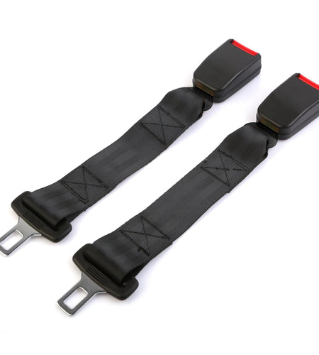 2Pcs Car Seat Belt Extender 14.37in Buckle Tongue Webbing Extension Safety Belt Auto Belt Clip Lengthening