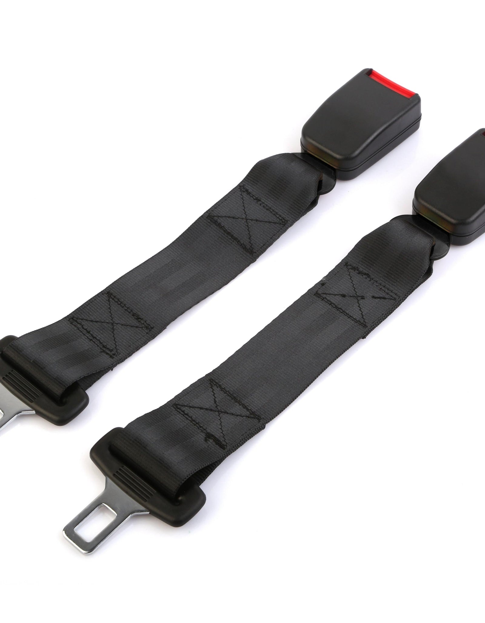 2Pcs Car Seat Belt Extender 14.37in Buckle Tongue Webbing Extension Safety Belt Auto Belt Clip Lengthening