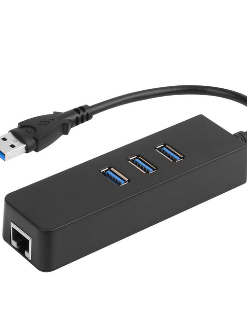 Load image into Gallery viewer, 3-Port USB 3.0 Hub + Gigabit Ethernet Adapter - 10/100/1000 Mbps LAN Converter - RJ45 Wired USB Network Adapter
