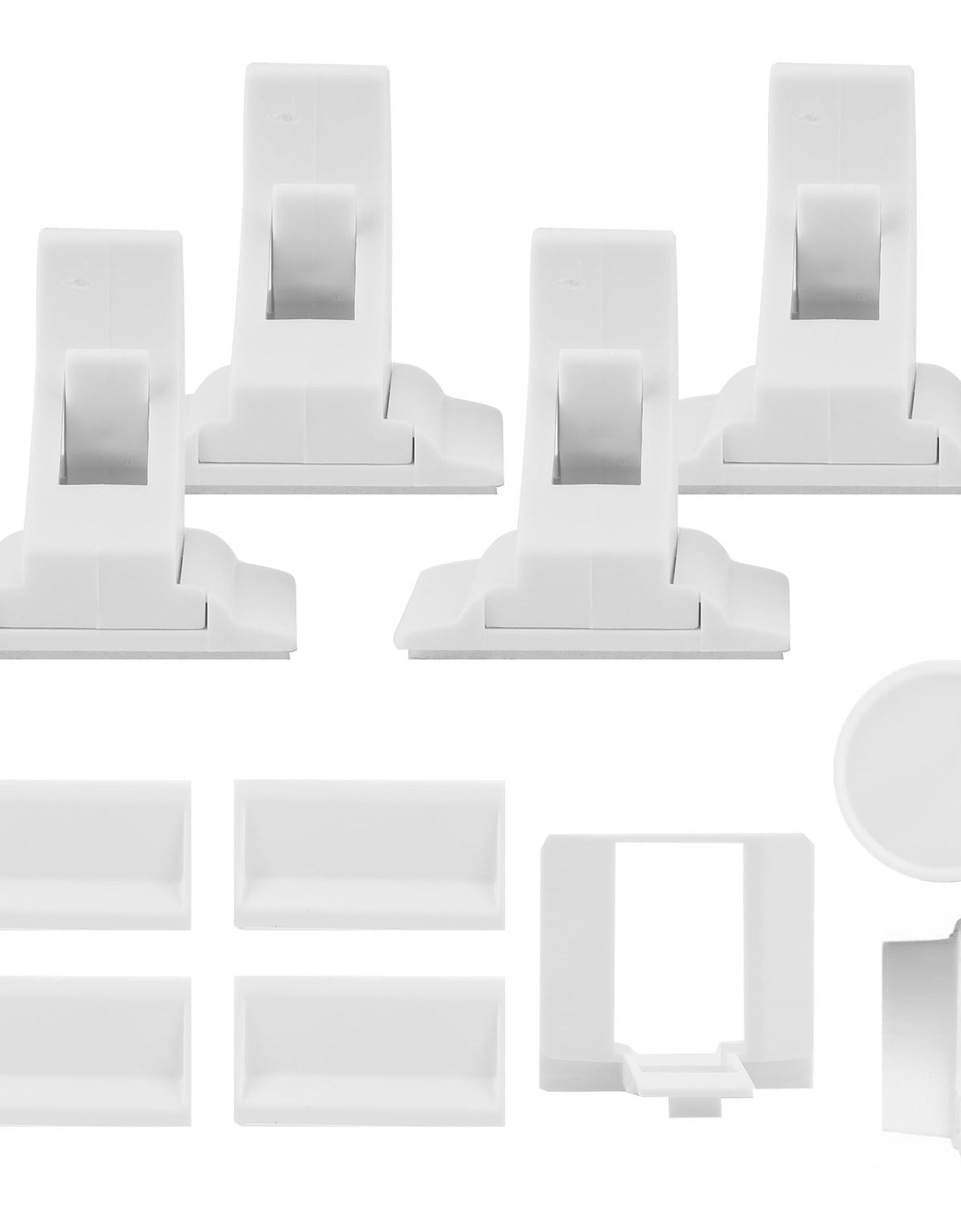 4Pcs Magnetic Cabinet Locks Child Safety Drawer Locks Adhesive Baby Proof Cabinets Latches Kit