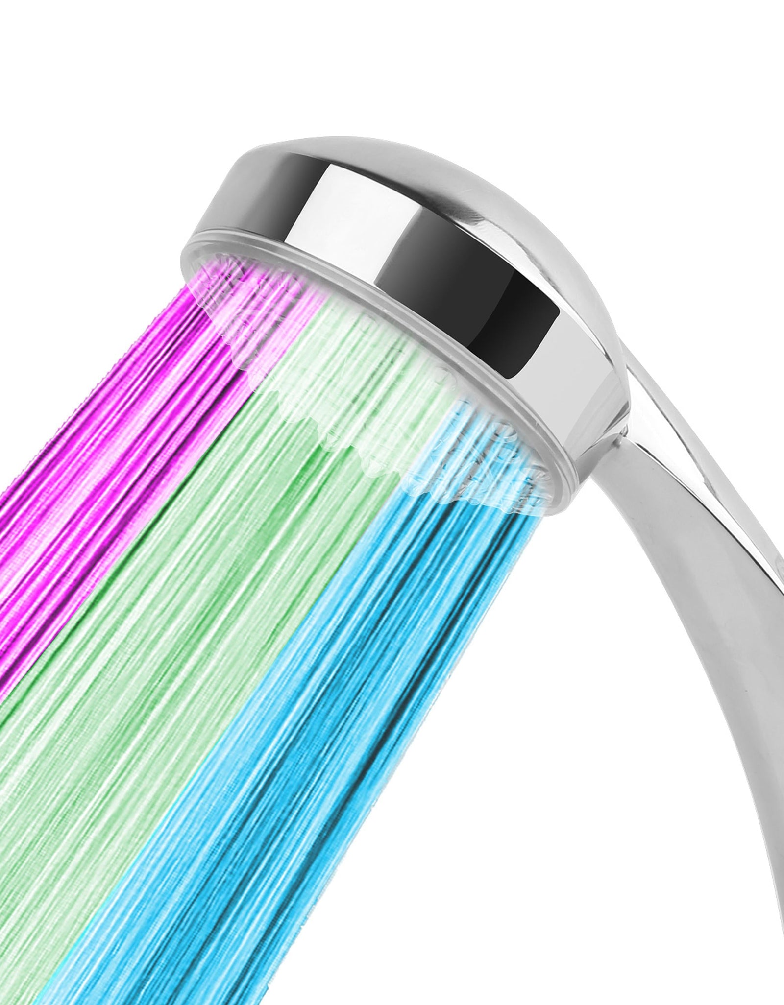 LED Shower Head Handheld Color-Changing Automatically Hydropower without Batteries