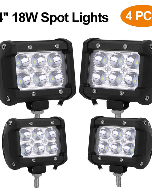 Load image into Gallery viewer, 4 PCS 4� 18W Dual Row LED Waterproof Spot Light Pod Cube Light
