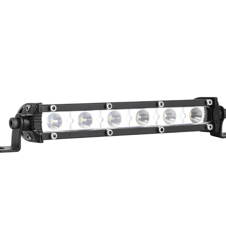 7" LED Light Bar Single Row Offroad Spot Lights 18W Ultra Slim Straight Work Light for Trailer Truck Bus Boat