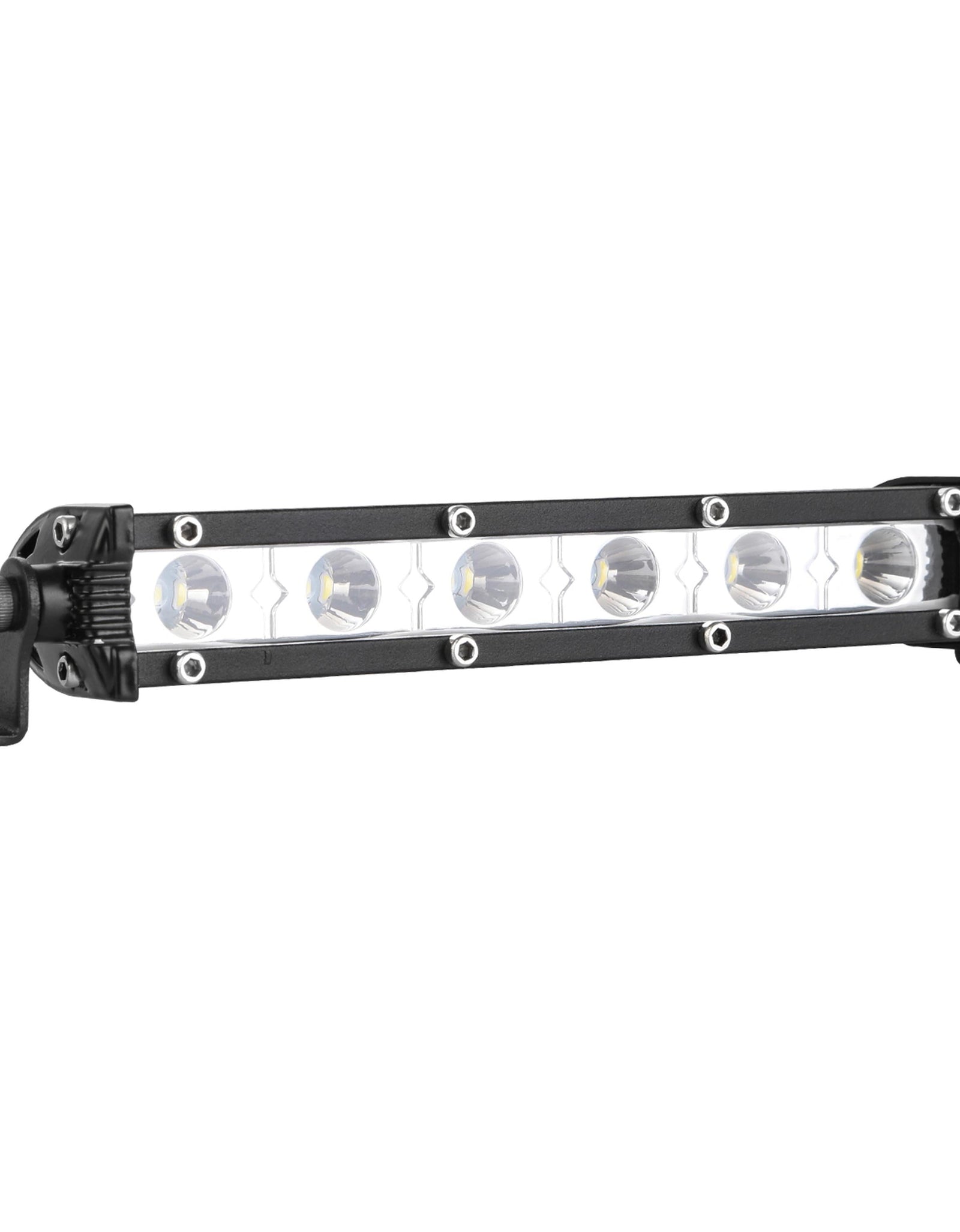 7" LED Light Bar Single Row Offroad Spot Lights 18W Ultra Slim Straight Work Light for Trailer Truck Bus Boat