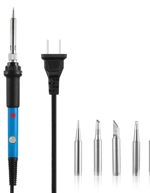 Load image into Gallery viewer, Soldering Iron 110V/60W Adjustable Temperature (392?-842?) PCB Electric Welding Iron with 5Pcs Different Tips
