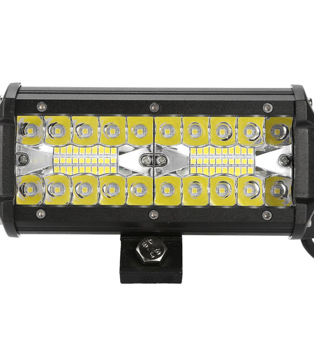7" LED Light Bar 120W 12000LM LED Work Light Pods Offroad Driving Lights IP67 Waterproof Fog Light Spot Flood Beam for Jeep Trailer Truck Bus Boat