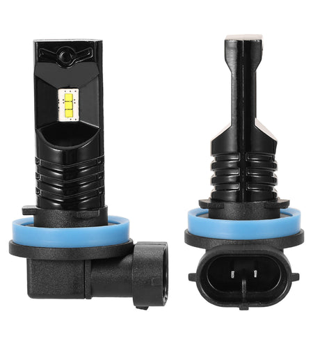 2PCS 600lm 80W H8/H9/H11 LED Fog DRL Light Bulb IP68 Waterproof 6000K White Fog Light