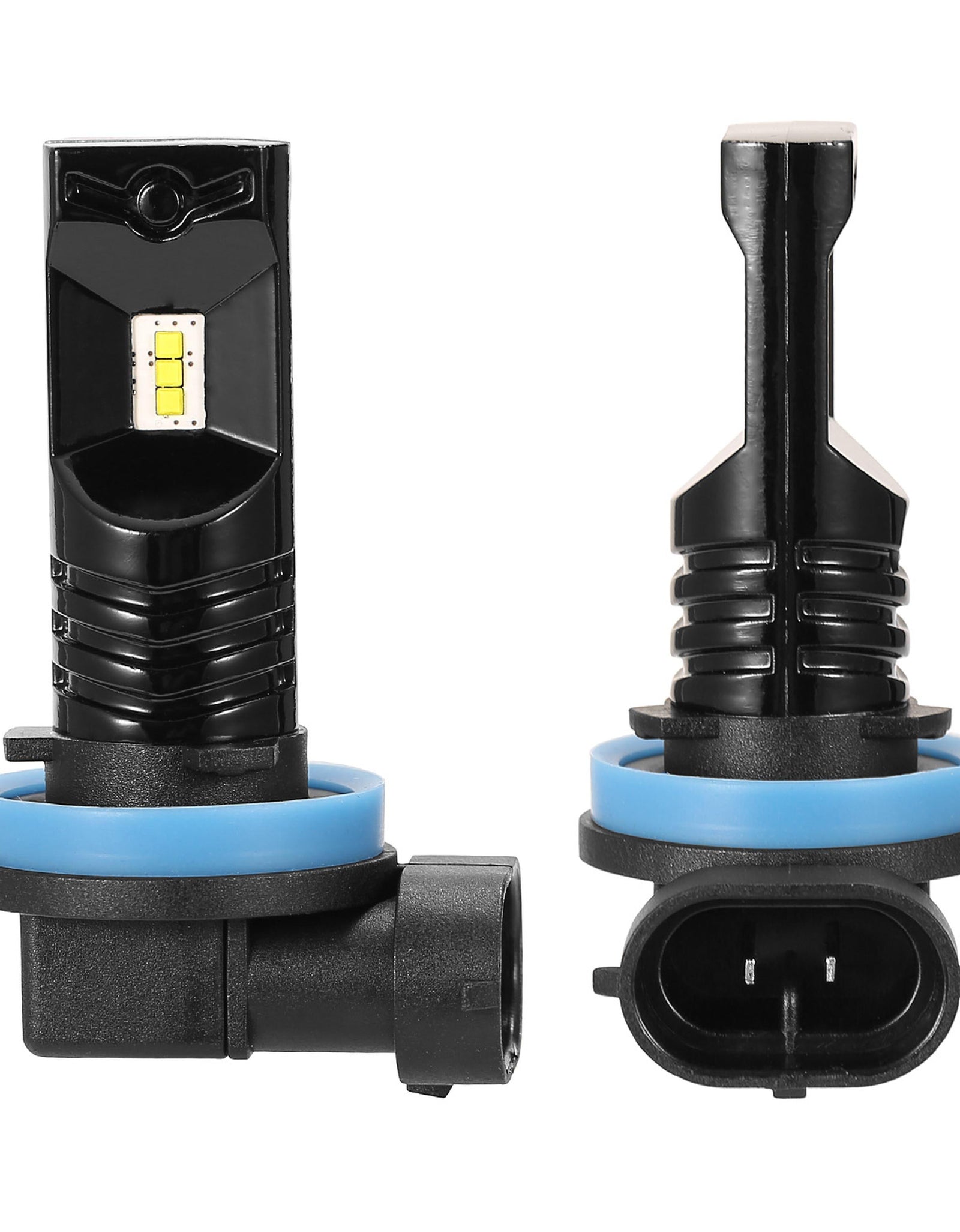 2PCS 600lm 80W H8/H9/H11 LED Fog DRL Light Bulb IP68 Waterproof 6000K White Fog Light