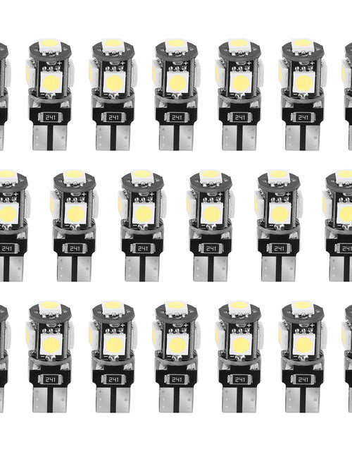 Load image into Gallery viewer, 20Pcs T10 SMD5050 LED Light Bulbs 6000K Wedge Light Lamps Dome Map License Plate Car Interior Festoon Lights Kits
